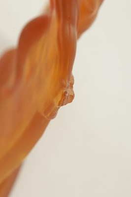 Lot 17 - A RENE LALIQUE THAIS STATUETTE IN BUTTERSCOTCH GLASS