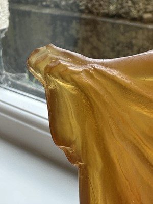 Lot 17 - A RENE LALIQUE THAIS STATUETTE IN BUTTERSCOTCH GLASS