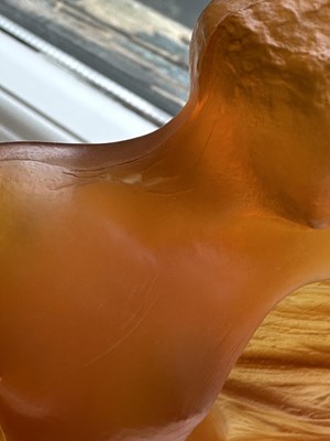 Lot 17 - A RENE LALIQUE THAIS STATUETTE IN BUTTERSCOTCH GLASS