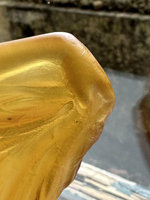 Lot 17 - A RENE LALIQUE THAIS STATUETTE IN BUTTERSCOTCH GLASS