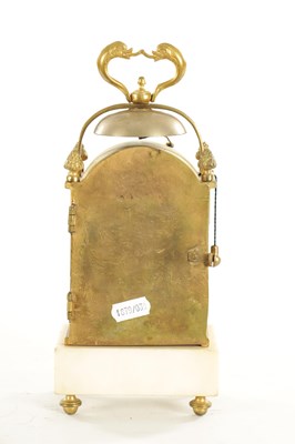Lot 1049 - A GOOD LATE 18TH CENTURY FRENCH EMPIRE EIGHT-DAY MANTEL CLOCK WITH ALARM