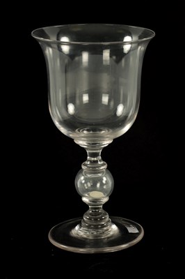 Lot 4 - A LARGE LATE 19TH CENTURY GLASS COIN GOBLET