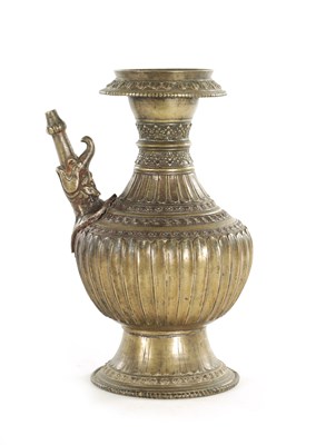 Lot 129 - AN EARLY INDIAN ISLAMIC BRONZE HUKA BASE