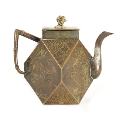 Lot 123 - A MEIJI PERIOD JAPANESE BRONZE TEAPOT