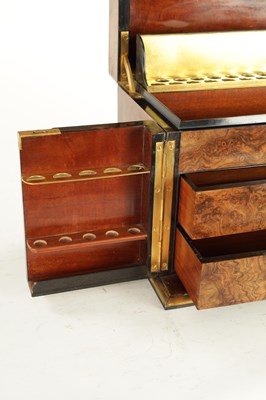 Lot 1098 - A FINE VICTORIAN BURR WALNUT AND BRASS LINED HUMIDOR