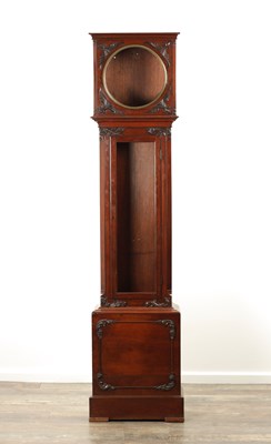 Lot 1308 - A LATE REGENCY FIGURED MAHOGANY REGULATOR CLOCK CASE