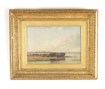 Lot 877 - ARTHUR JOSEPH MEADOWS (1843-1907) OIL ON CANVAS