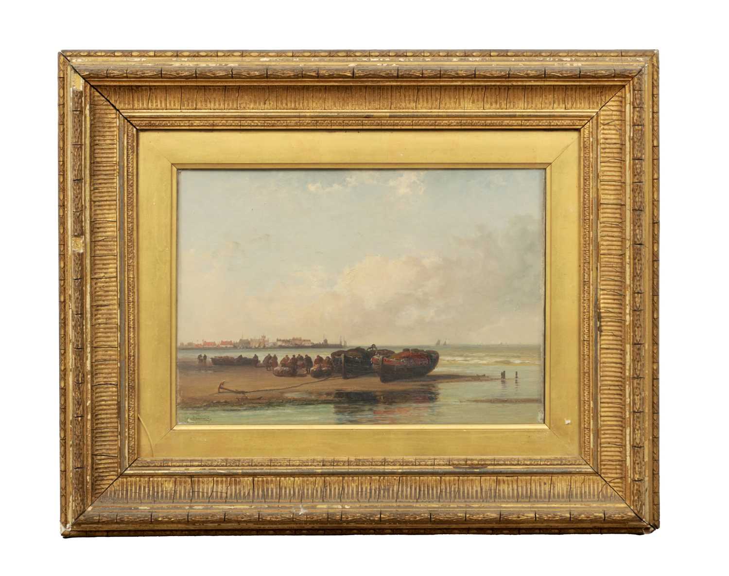 Lot 705 - ARTHUR JOSEPH MEADOWS (BRITISH 1843-1907) OIL ON CANVAS