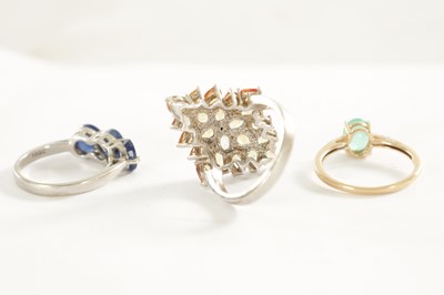 Lot 374 - A COLLECTION OF THREE LADIES RINGS