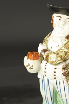 Lot 94 - A RARE LATE 18TH CENTURY STAFFORDSHIRE TOBY JUG
