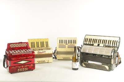 Lot 693 - A COLLECTION OF FOUR CASED ACCORDIONS
