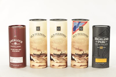 Lot 483 - A COLLECTION OF FIVE BOTTLES OF SINGLE MALT SCOTCH WHISKY