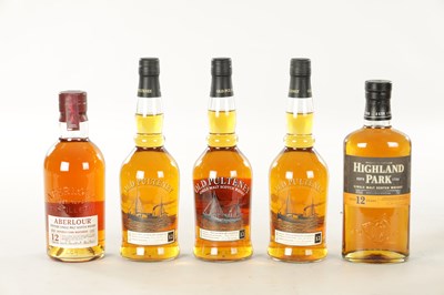 Lot 483 - A COLLECTION OF FIVE BOTTLES OF SINGLE MALT SCOTCH WHISKY