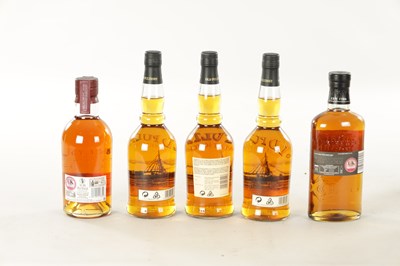 Lot 483 - A COLLECTION OF FIVE BOTTLES OF SINGLE MALT SCOTCH WHISKY