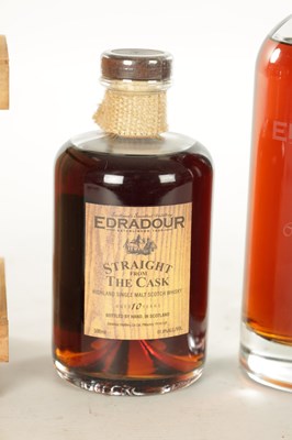 Lot 492 - EDRADOUR STRAIGHT FROM THE CASK HIGHLAND SINGLE MALT SCOTCH WHISKY AND A 13 YEAR AGED EDRADOUR LTD. EDITION