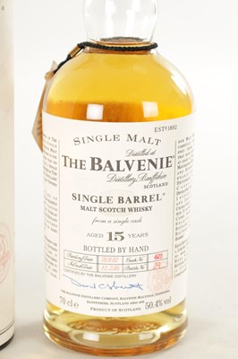 Lot 480 - THE BALVENIE 15 YEAR OLD SINGLE MALT SINGLE CASK WHISKY