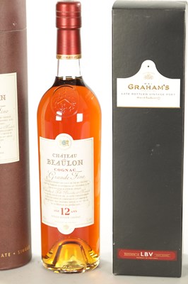Lot 497 - FIVE BOTTLES OF COGNAC AND PORT
