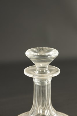Lot 10 - A GOOD PAIR OF 19TH CENTURY GLASS SHIPS DECANTERS