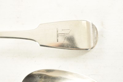 Lot 413 - A PAIR OF VICTORIAN SILVER BASTING SPOONS