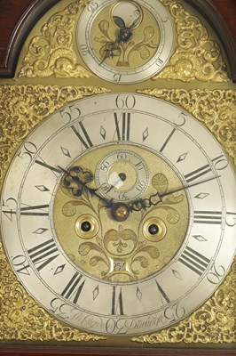 Lot 1087 - JOHN OGDEN, DARLINGTON. A GEORGE II EIGHT DAY LONGCASE CLOCK