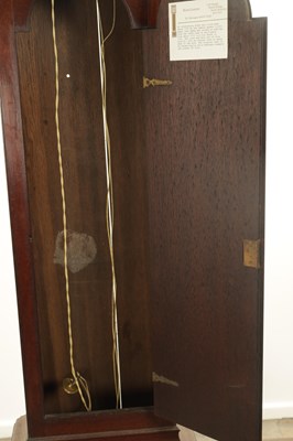 Lot 1087 - JOHN OGDEN, DARLINGTON. A GEORGE II EIGHT DAY LONGCASE CLOCK