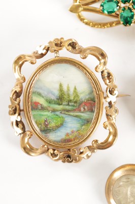 Lot 455 - A COLLECTION OF EIGHT 19TH CENTURY GILT METAL BROOCHES