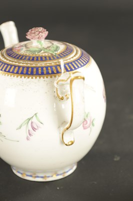 Lot 106 - A LATE 18TH CENTURY DERBY PORCELAIN TEAPOT PAINTED BY EDWARD WITHERS