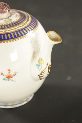 Lot 106 - A LATE 18TH CENTURY DERBY PORCELAIN TEAPOT PAINTED BY EDWARD WITHERS