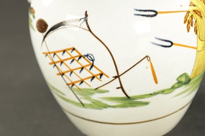 Lot 76 - A LATE 18TH CENTURY PRATT WARE JUG 'GODS SPEED THE PLOUGH' AND FARMERS ARMS