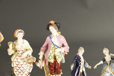 Lot 161 - A QUANTITY OF EIGHT LATE 19TH CENTURY FRENCH PORCELAIN FIGURES