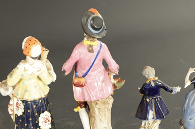 Lot 161 - A QUANTITY OF EIGHT LATE 19TH CENTURY FRENCH PORCELAIN FIGURES