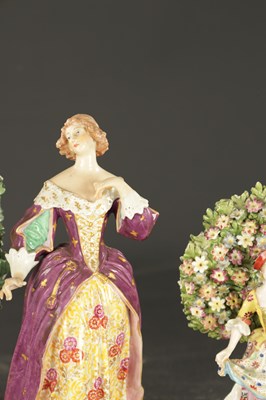 Lot 167 - THREE LATE 19TH CENTURY FRENCH BOCAGE FIGURES AND A FIGURE OF A LADY