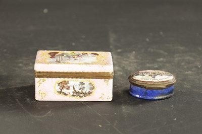 Lot 169 - A MID 18TH CENTURY STAFFORDSHIRE ENAMEL BOX