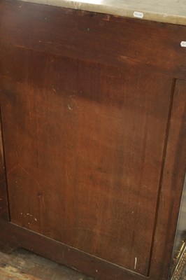 Lot 1308 - A 19TH CENTURY FRENCH EBONISED AND ORMOLU MOUNTED TORTOISESHELL AND BRASS INLAID BOULLE WORK SIDE CABINET