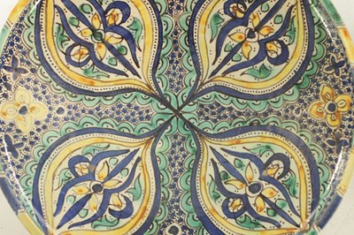 Lot 61 - TWO 19TH CENTURY CONTINENTAL FAIENCE-TYPE LARGE DISHES