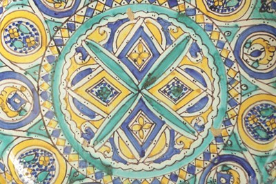 Lot 61 - TWO 19TH CENTURY CONTINENTAL FAIENCE-TYPE LARGE DISHES