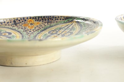 Lot 61 - TWO 19TH CENTURY CONTINENTAL FAIENCE-TYPE LARGE DISHES