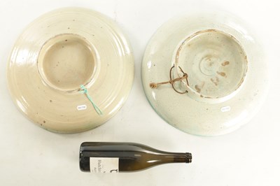 Lot 61 - TWO 19TH CENTURY CONTINENTAL FAIENCE-TYPE LARGE DISHES