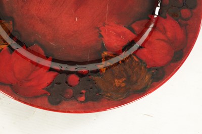Lot 88 - A LARGE 1930'S MOORCEOFT FLAMBE PLATE