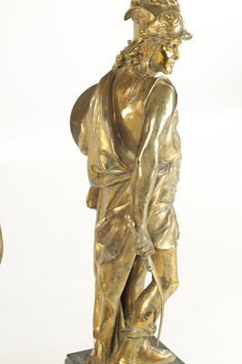Lot 768 - ANTOINE AUGUSTIN PRÉAULT (1809-1879). A PAIR OF 19TH CENTURY GILT BRONZE FIGURE GROUPS