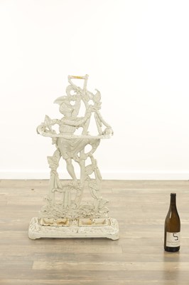 Lot 715 - A 19TH CENTURY PAINTED CAST IRON STICK STAND
