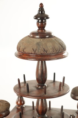 Lot A 19TH CENTURY ROSEWOOD BOBBIN STAND