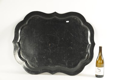Lot A LARGE 19TH CENTURY PAPER MACHE LACQUERED TRAY