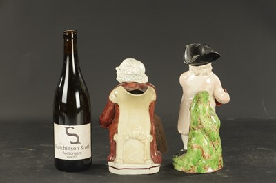 Lot 126 - TWO STAFFORDSHIRE TOBY JUBS CIRCA 1830