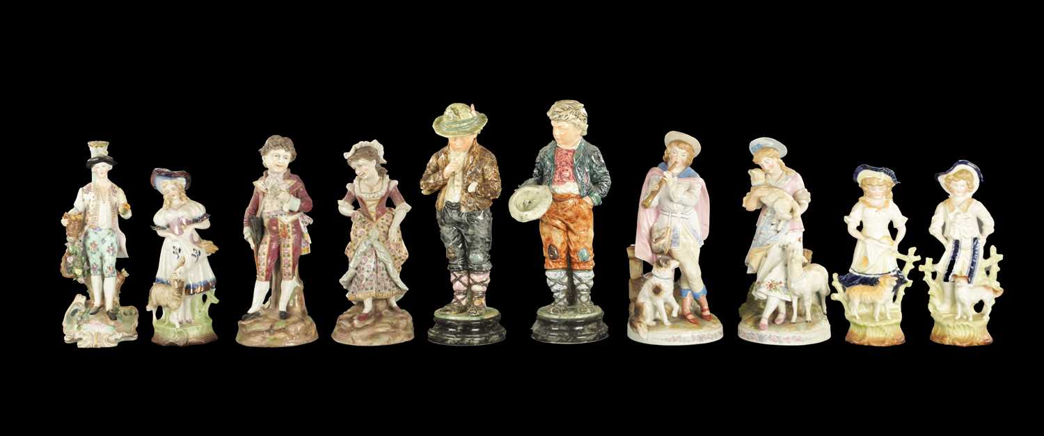 Lot 86 - A PAIR OF LATE 19TH CENTURY ROYAL DUX FIGURES OF BOYS