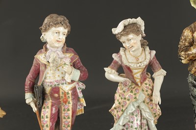 Lot 86 - A PAIR OF LATE 19TH CENTURY ROYAL DUX FIGURES OF BOYS