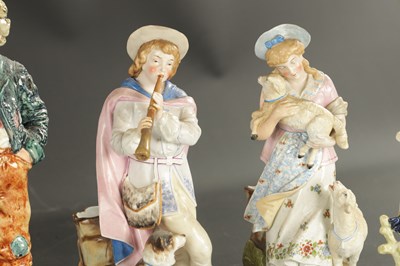 Lot 86 - A PAIR OF LATE 19TH CENTURY ROYAL DUX FIGURES OF BOYS