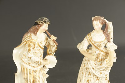Lot 166 - A PAIR EARLY 19TH CENTURY DERBY STYLE CANDLESTICK FIGURES