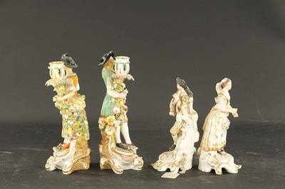 Lot 166 - A PAIR EARLY 19TH CENTURY DERBY STYLE CANDLESTICK FIGURES