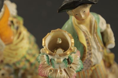 Lot 166 - A PAIR EARLY 19TH CENTURY DERBY STYLE CANDLESTICK FIGURES